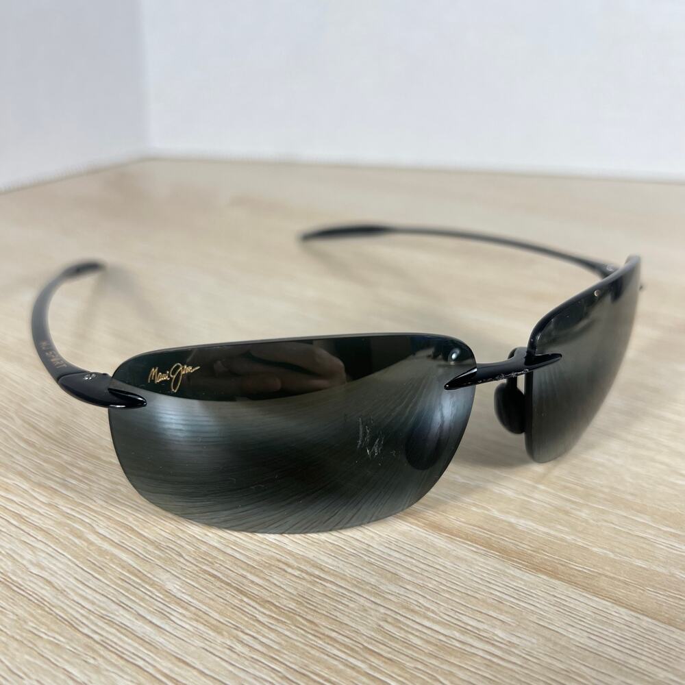 Maui Jim Breakwall MJ-422-02 MJ Sport Sunglasses Black READ DESC 63-13-127